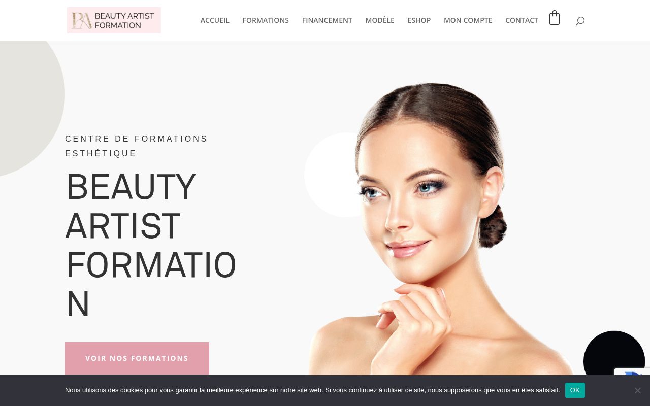 Capture de Beauty Artist Formation