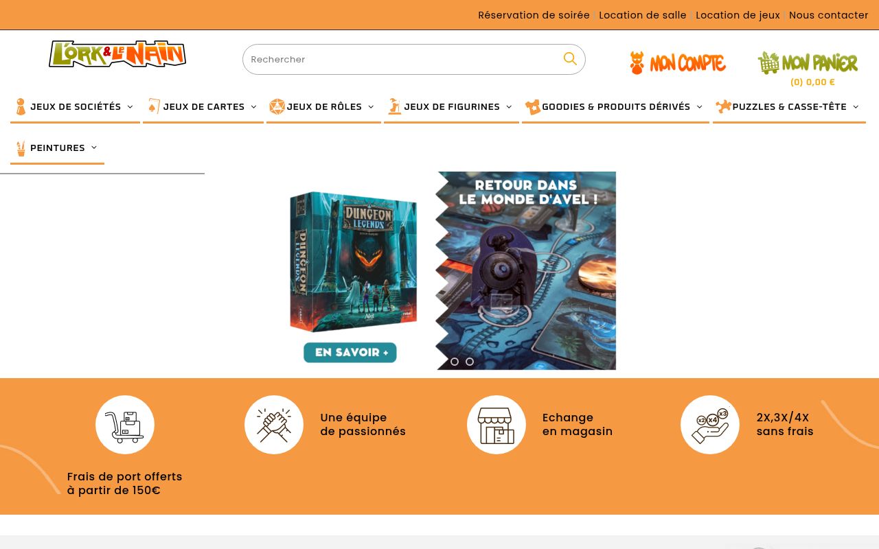 Capture de Boutique de jeux de sociétés, de cartes et de Figurines