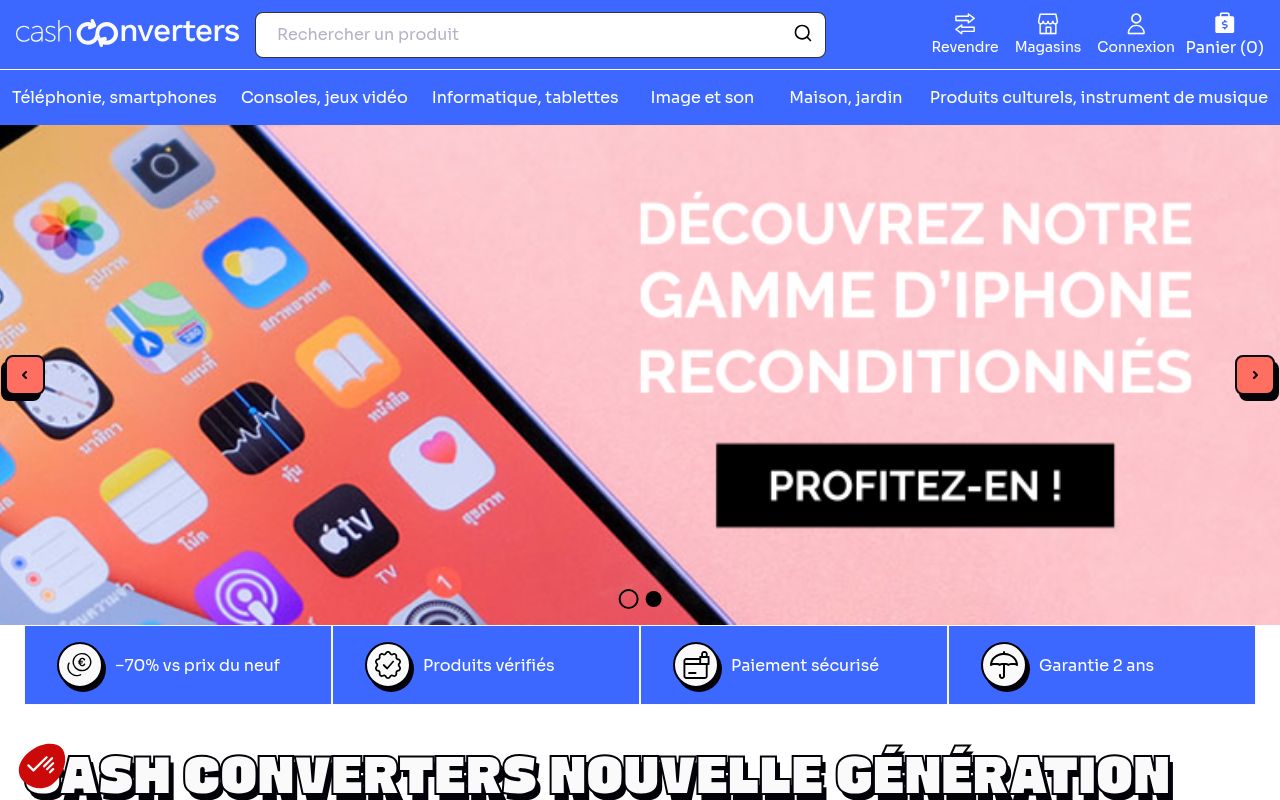 Capture de Cash Converters Réunion