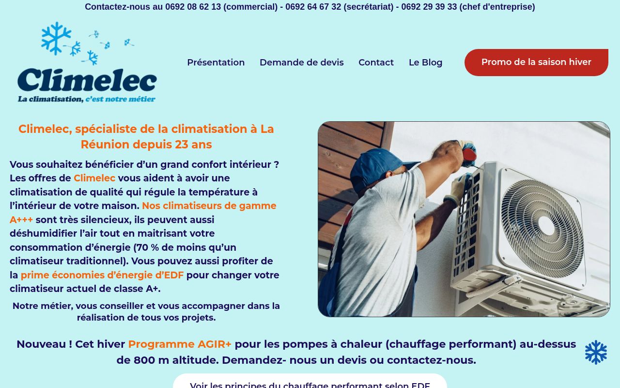 Capture de climelec-reunion.pro