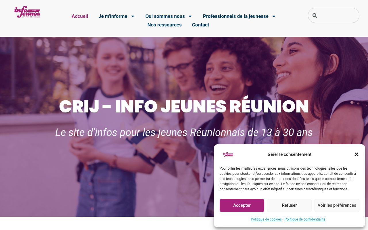 Capture de Info Jeunes Réunion