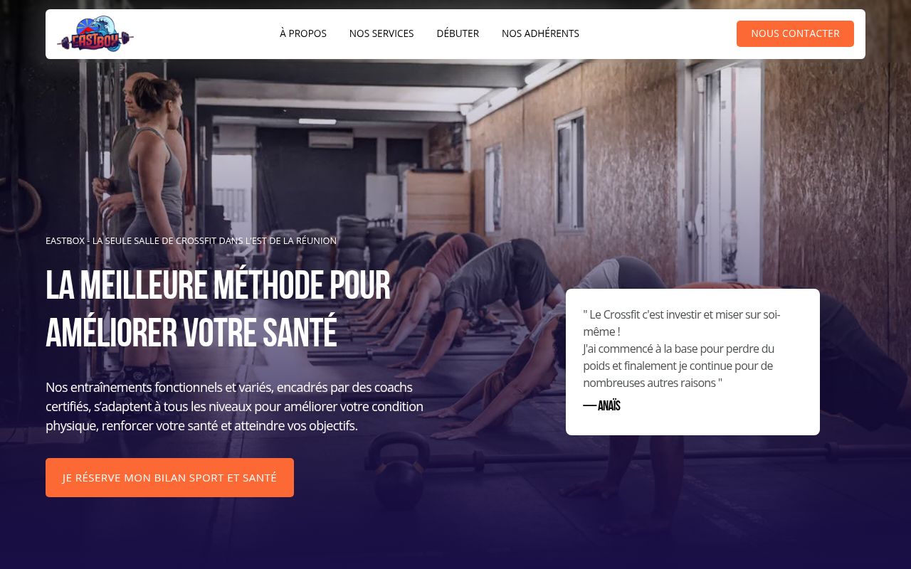 Capture de Eastbox - Salle de CrossFit de l’Est