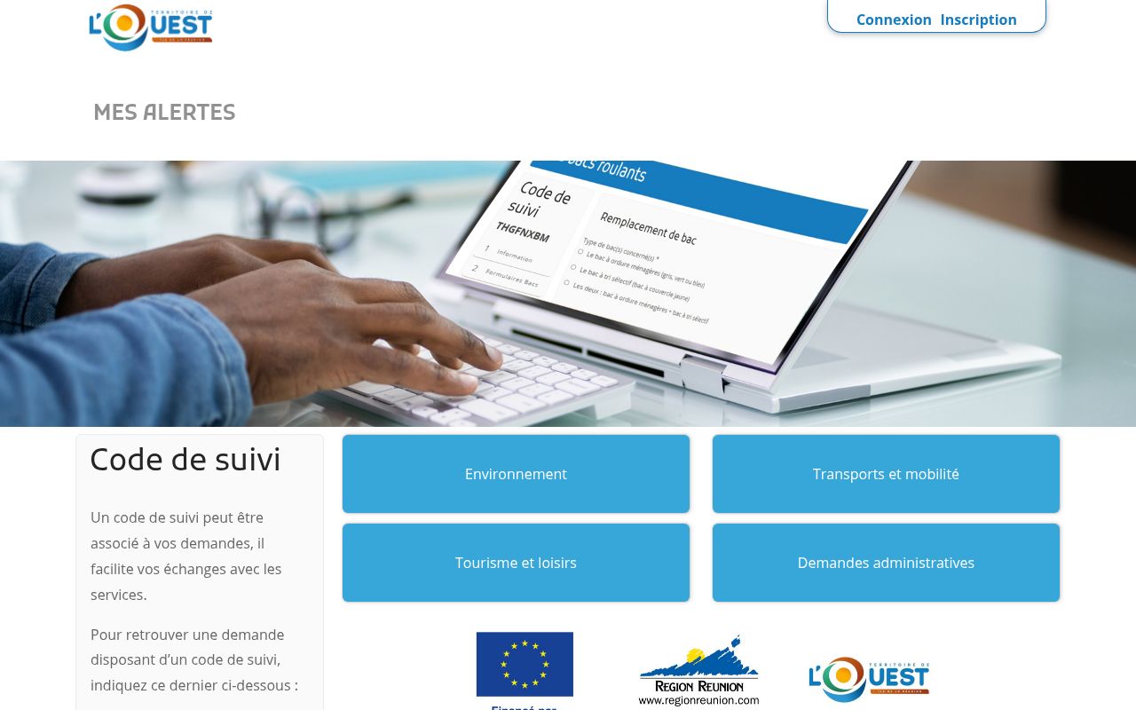 Capture de Portail citoyen du Territoire de l'Ouest