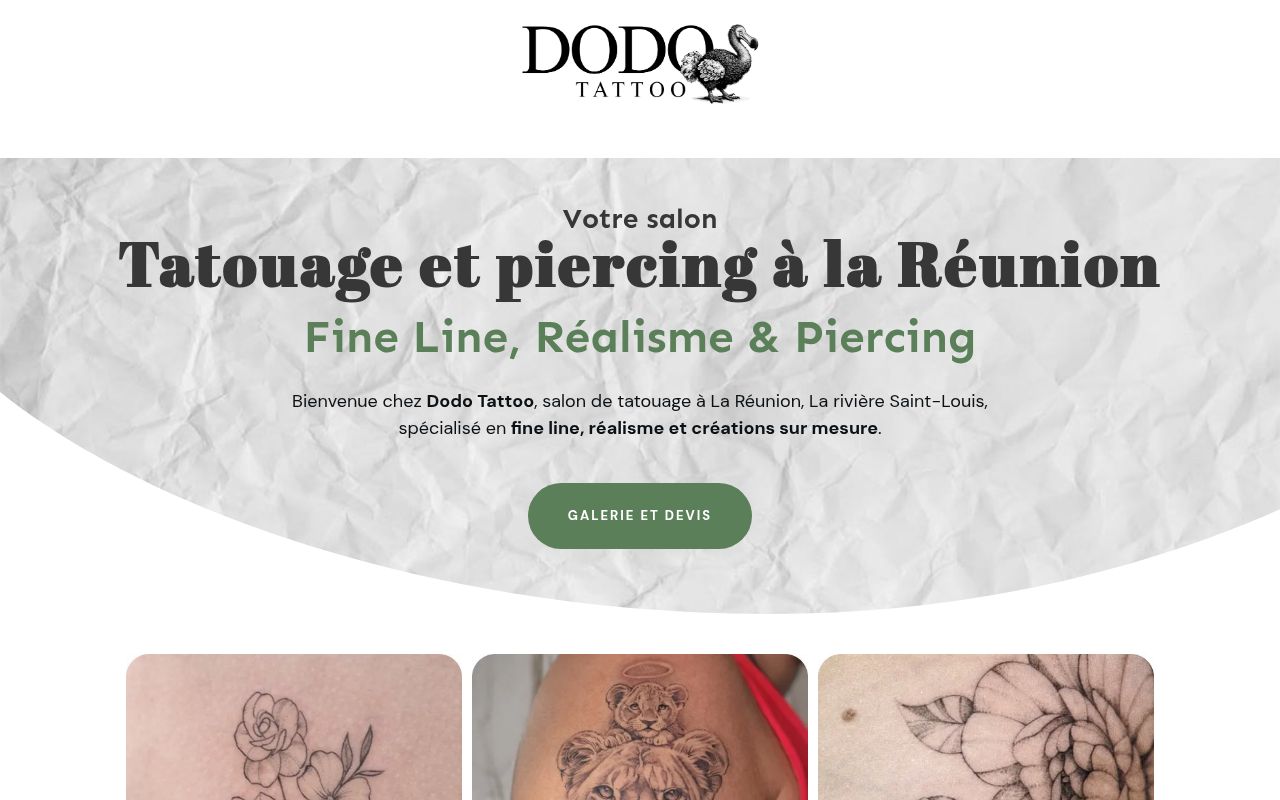 Capture de Salon de tattoo Fine line à La Réunion