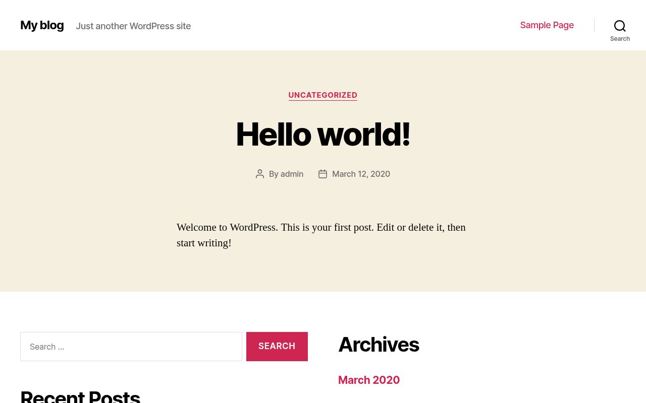 Capture de My blog