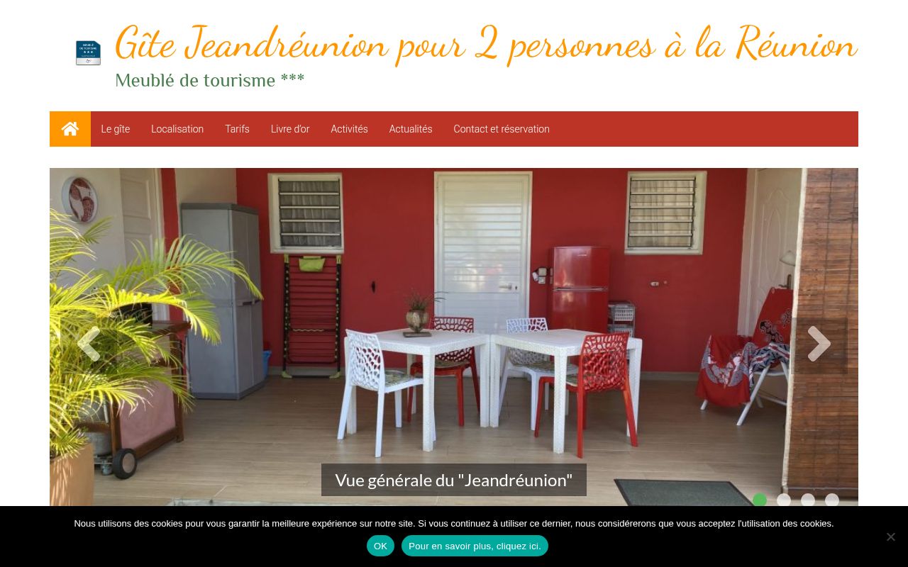 Capture de Gîte Jeandréunion pour 2 personnes à la Réunion