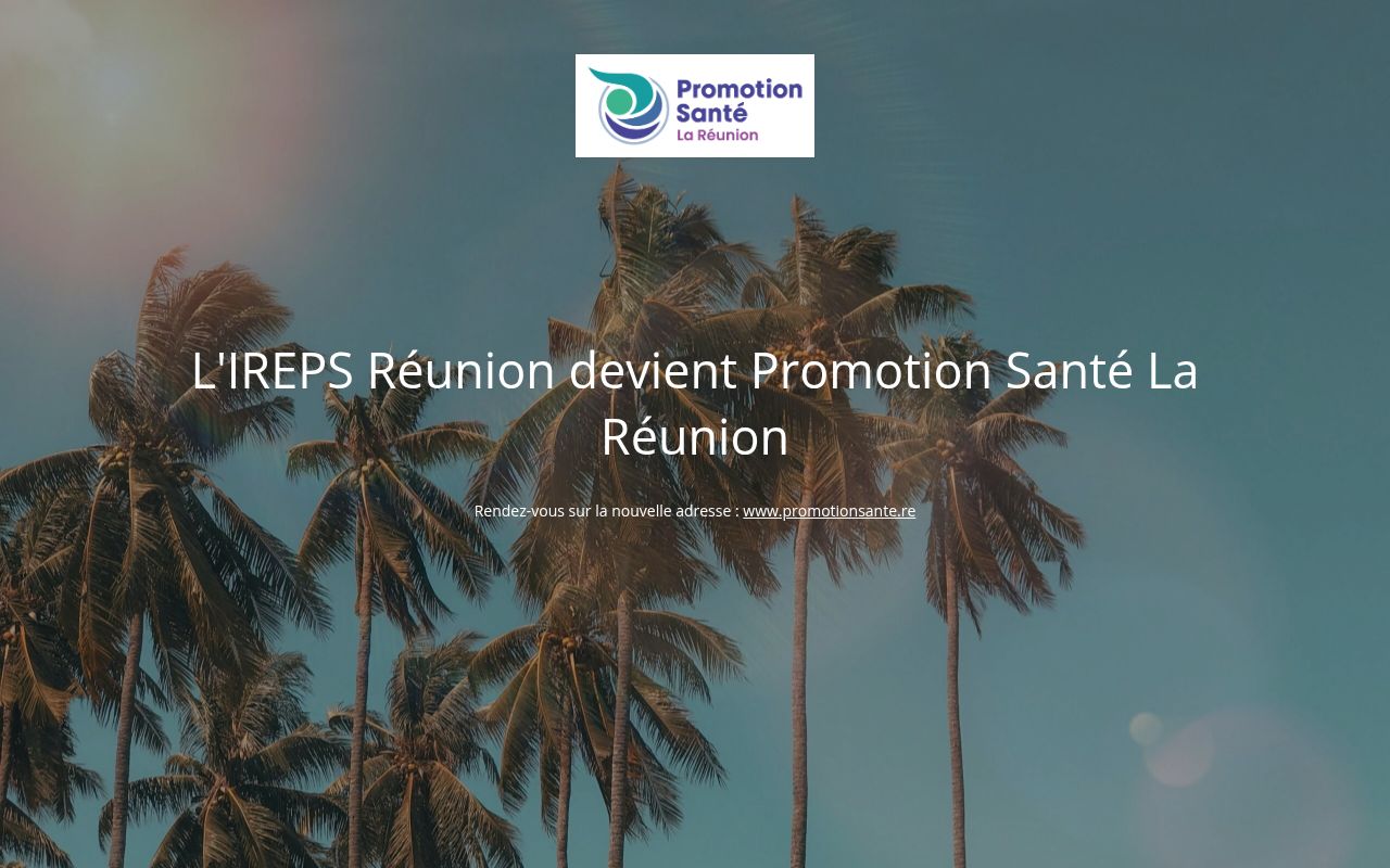 Capture de L'IREPS Réunion devient Promotion Santé La Réunion