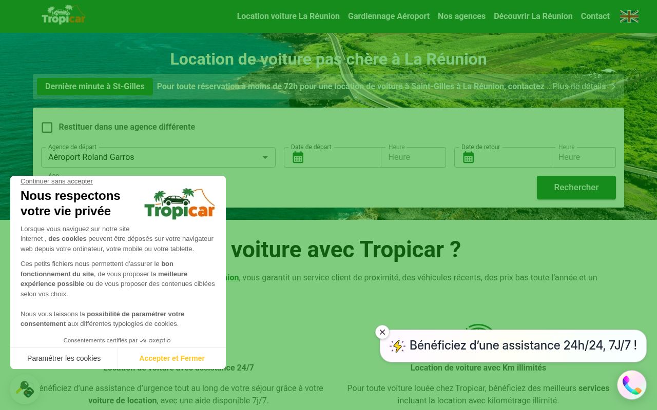 Capture de Tropicar réunion