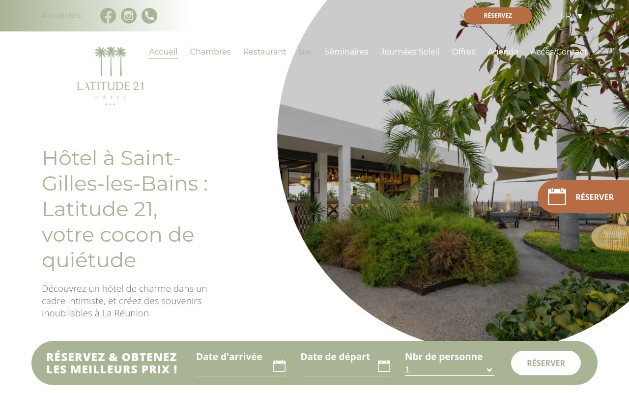 Capture de Hôtel Latitude21