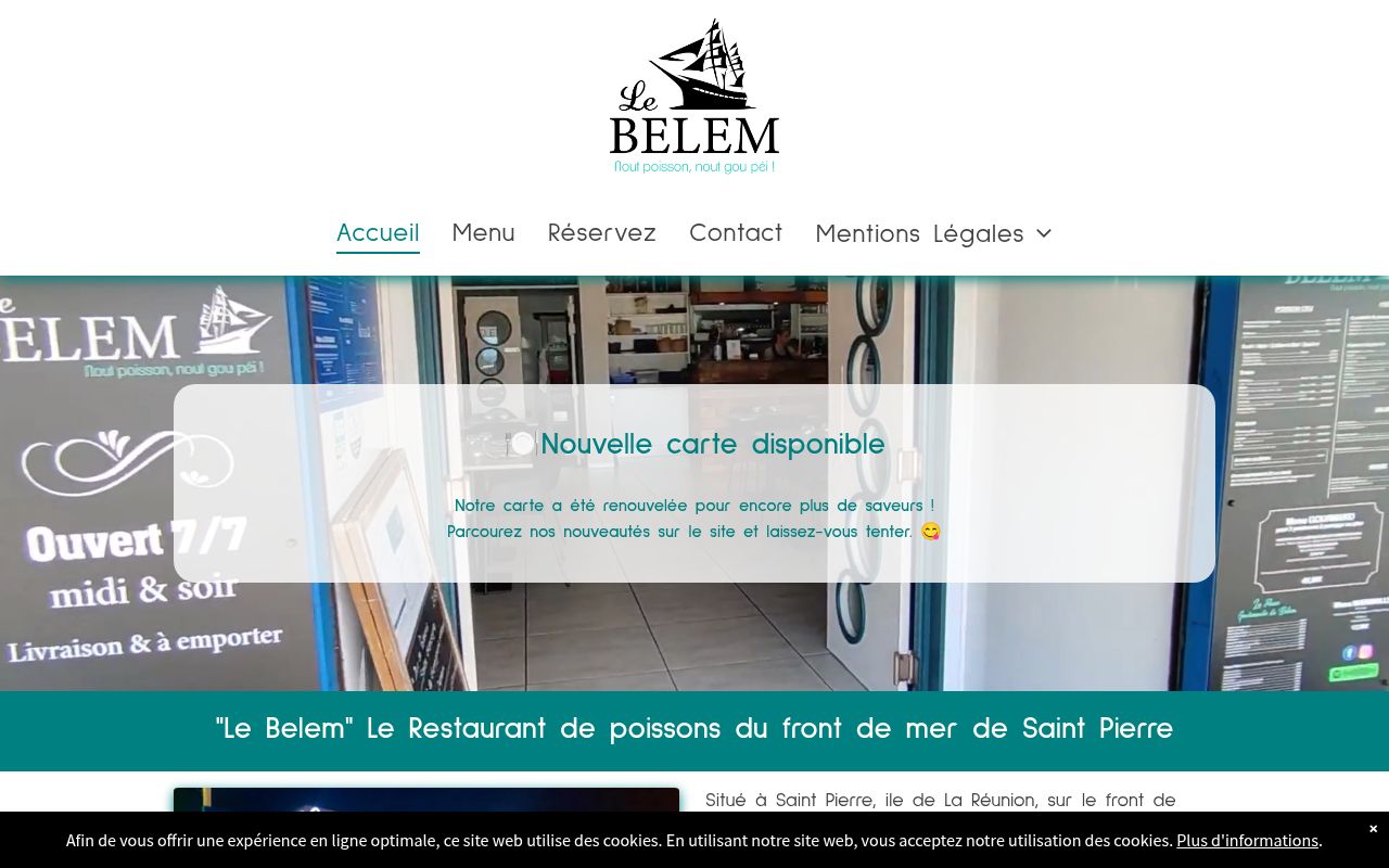 Capture de Le Belem Restaurant de Poissons à Saint Pierre, la Réunion