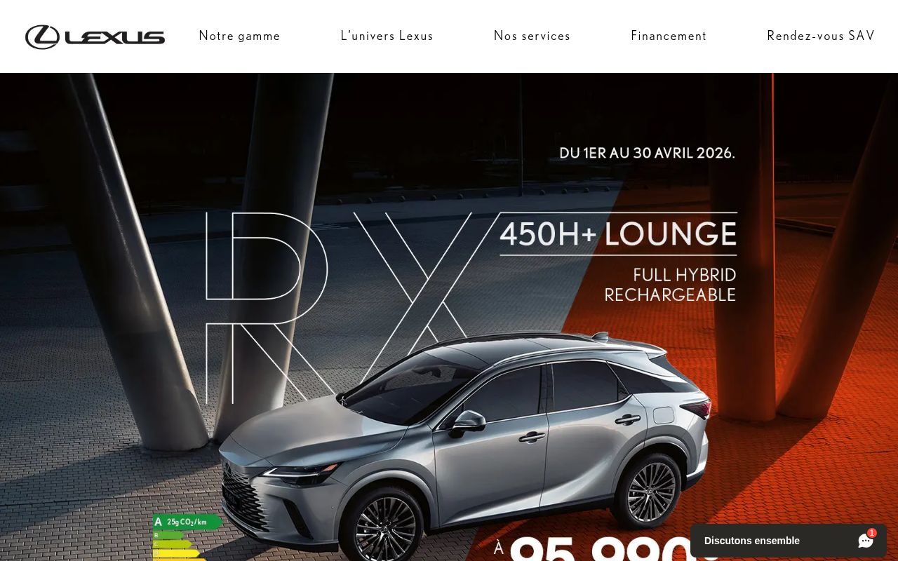 Capture de Lexus.re : Constructeurs & concessionnaires automobiles