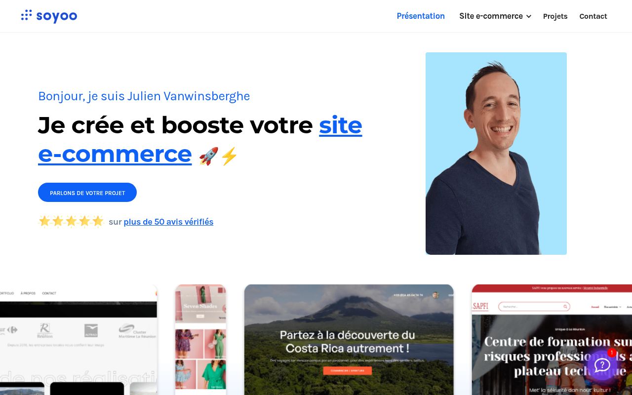 Capture de Je crée et booste votre site e-commerce à La Réunion (974)